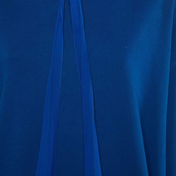 Pre Owned Givenchy Blue Ribbon Cotton Oversized Hoodie XS