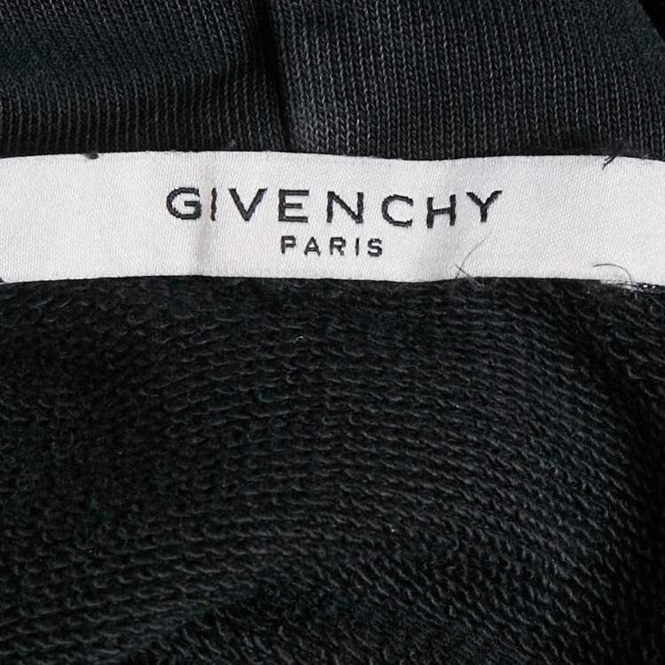 Pre Owned Givenchy Faded Grey Cotton Distressed Hoodie  M