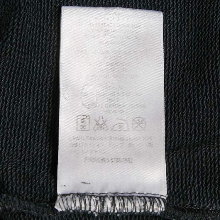 Pre Owned Givenchy Faded Grey Cotton Distressed Hoodie  M