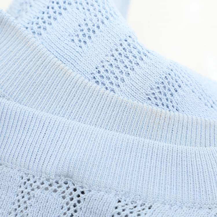Pre Owned Givenchy Blue Stretch Knit Blend Tops XS