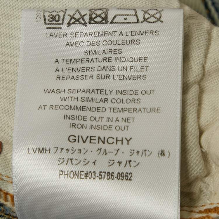 Pre Owned Givenchy Distressed Denim Shorts