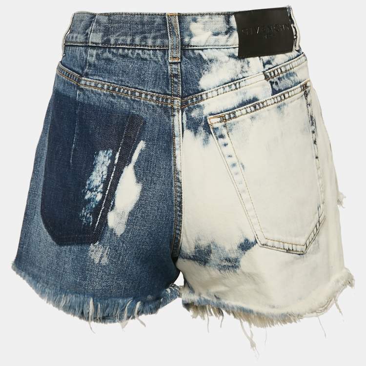 Pre Owned Givenchy Distressed Denim Shorts
