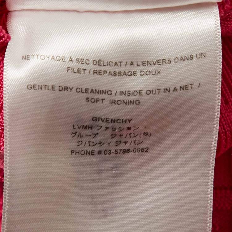 Pre Owned Givenchy Pink Monogram Jacquard Knit Crewneck Top S
