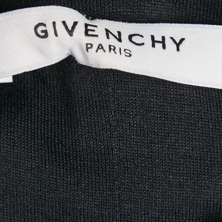 مملوكة مسبقًا Givenchy Black Knit Sleeveless Zip Detail Bodycon Dress M