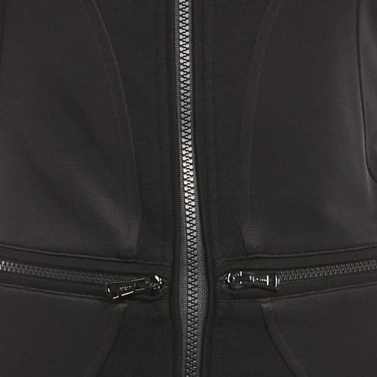 مملوكة مسبقًا Givenchy Black Knit Sleeveless Zip Detail Bodycon Dress M