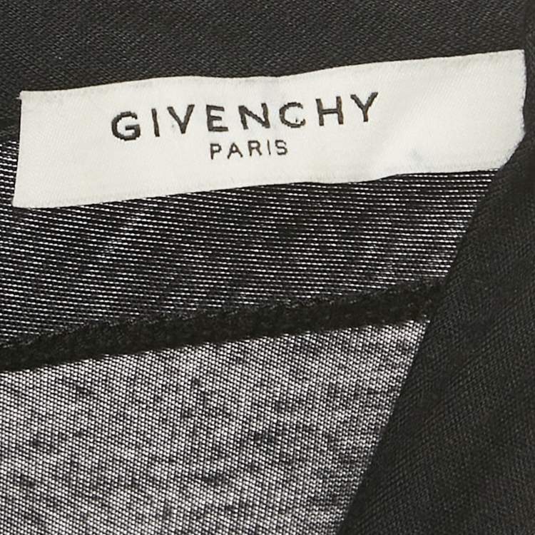 Pre Owned Givenchy Black Jersey Ruffled Midi Dress L