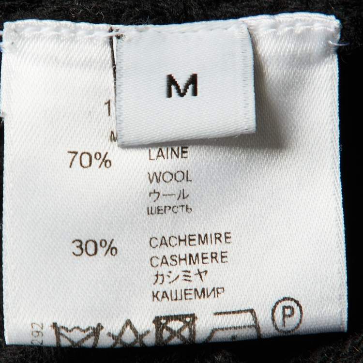 Pre Owned Givenchy Monochrome Wool & Cashmere Sweater Tunic M