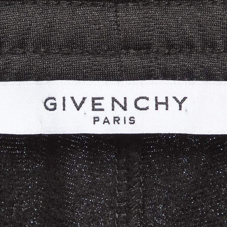 Pre Owned Givenchy Black Jersey Logo Tape Detail Track Pants S