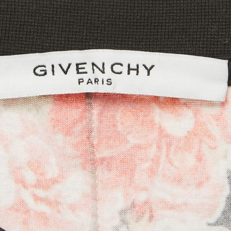 Pre Owned Givenchy Black Floral Print Jersey Crewneck T-Shirt S