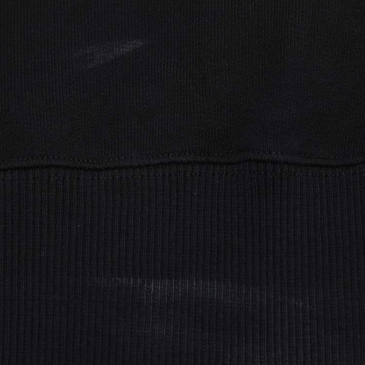 Pre Owned Givenchy Black Knit Logo Print Sweatshirt S