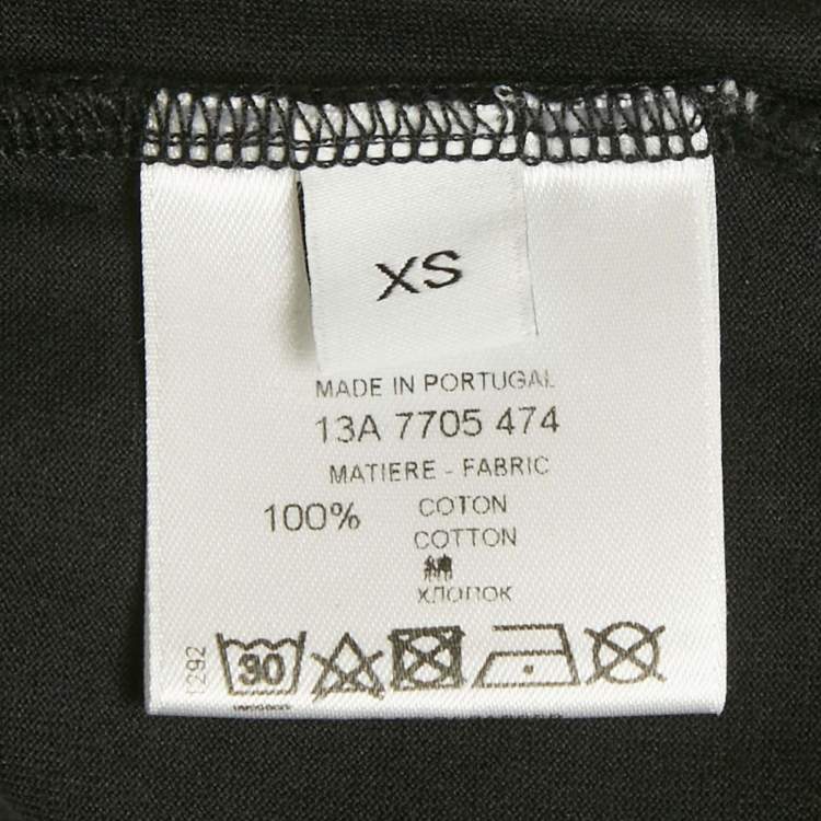 Pre Owned Givenchy Black Logo Print Cotton Oversized T-Shirt XS