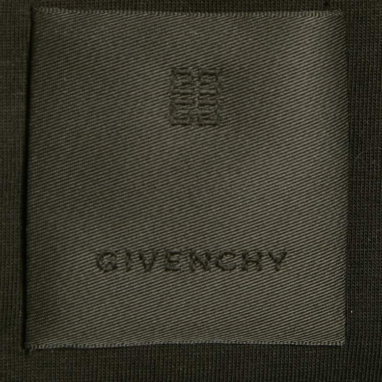 Pre Owned Givenchy Black Sheer Logo Detail Knit Full Sleeve T-Shirt S
