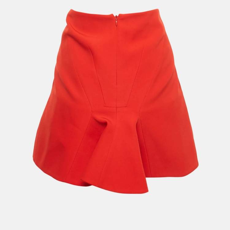 مملوكة مسبقًا Givenchy Red Wool Mini Skirt M
