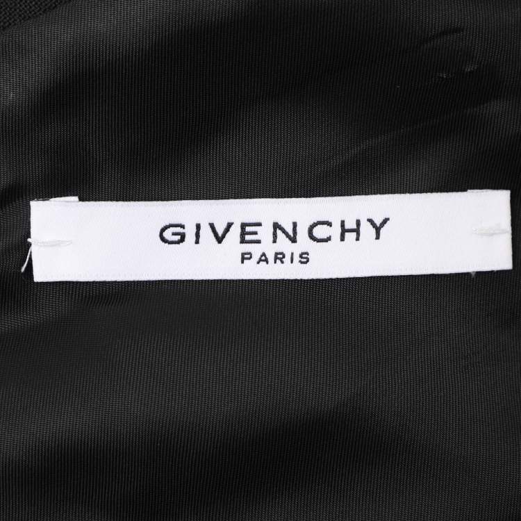 Pre Owned Givenchy Black Wool and Nylon Zip Detail Single Breasted Blazer XXXL