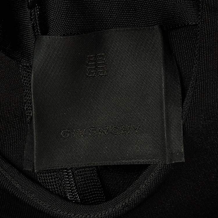 Pre Owned Givenchy Black Jersey Cut-Out Embellished Gown S 