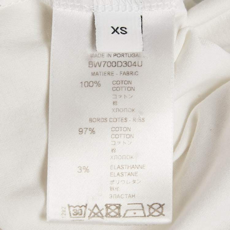 Pre Owned Givenchy White Bambi Print Jersey Crewneck T-Shirt XS