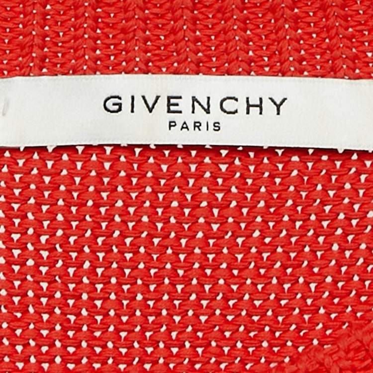 Pre Owned سترة جيفنشي محبوك رين بشعار أحمر بحجم صغير – إكسترا سمول