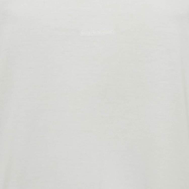 Pre Owned Givenchy White Printed Jersey Crewneck T-Shirt M