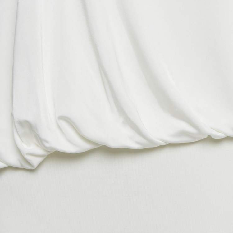 Pre Owned Givenchy White Jersey One Shoulder Short Dress M