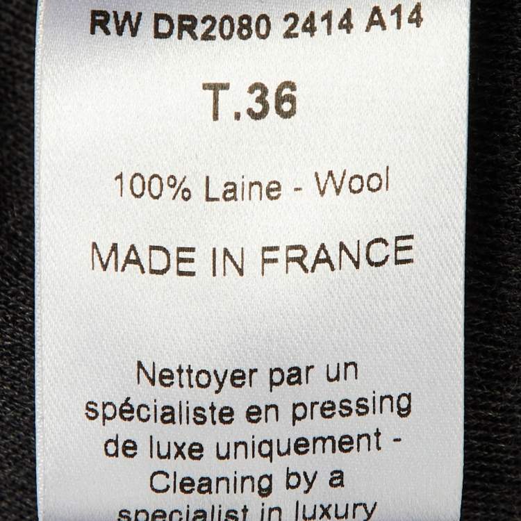 Pre Owned Givenchy Charcoal Grey Knit Front Knot Maxi Dress S 