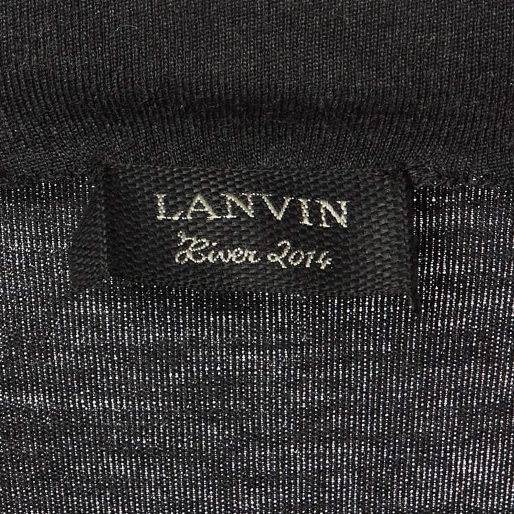 Pre Owned Givenchy Charcoal Grey Knit Front Knot Maxi Dress S 