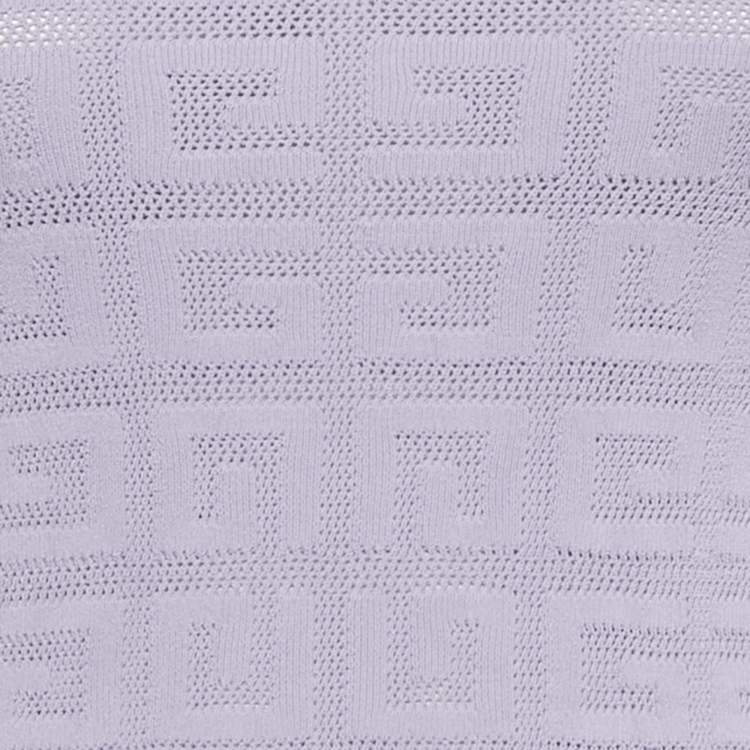 مملوكة مسبقًا Givenchy Lilac 4G Logo Knit 3 Piece Jogger Set XS/S