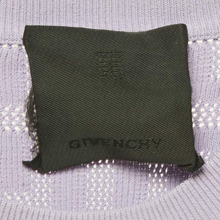 مملوكة مسبقًا Givenchy Lilac 4G Logo Knit 3 Piece Jogger Set XS/S