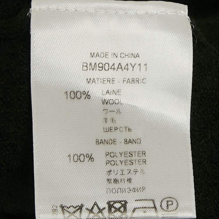 Pre Owned Givenchy Black Logo Intarsia Wool Jumper XL  