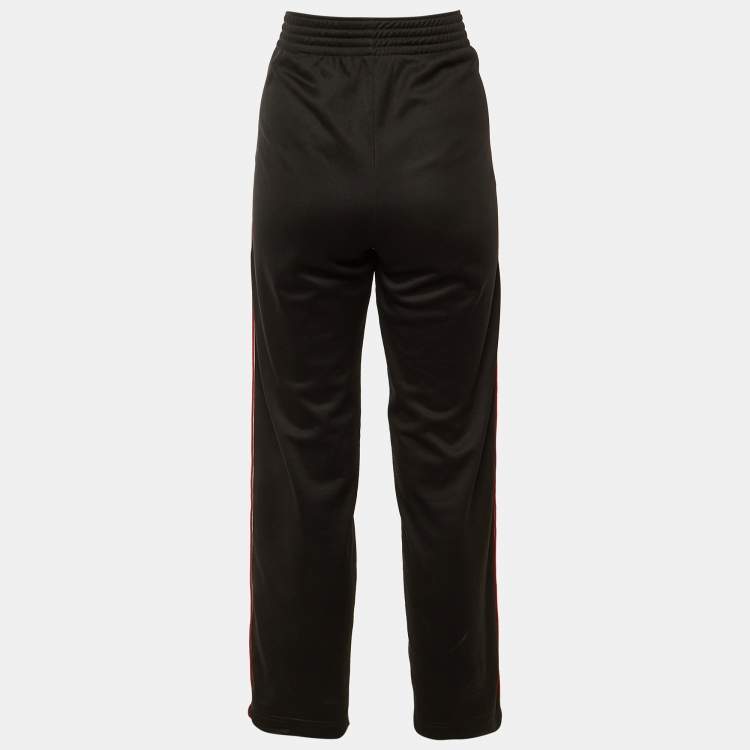 Pre Owned Givenchy Black Jersey Logo Tape Track Pants S
