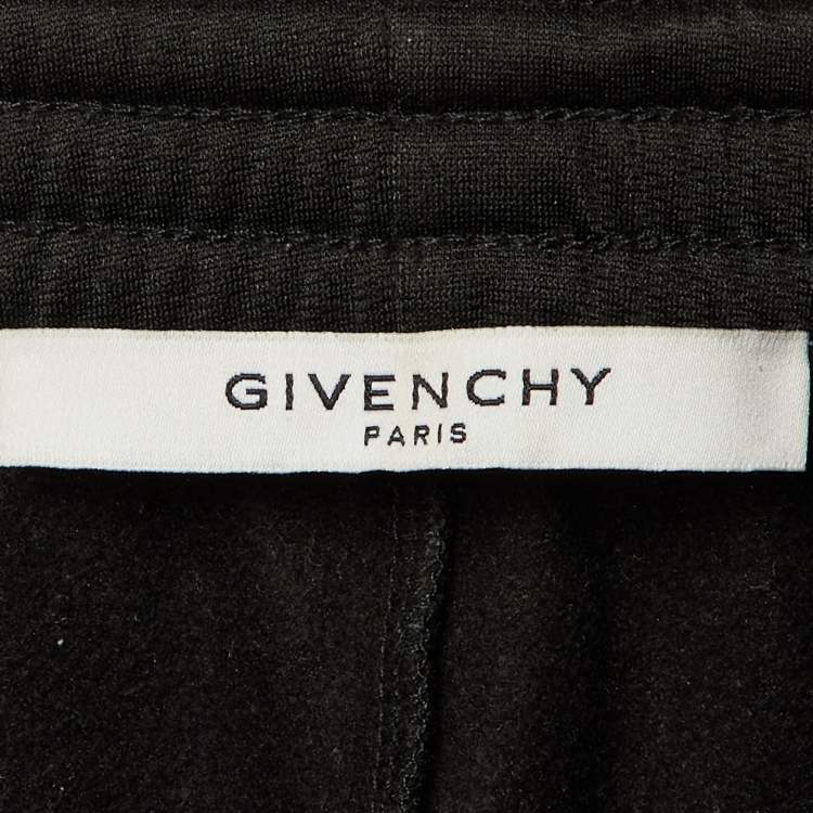 Pre Owned Givenchy Black Jersey Logo Tape Track Pants S