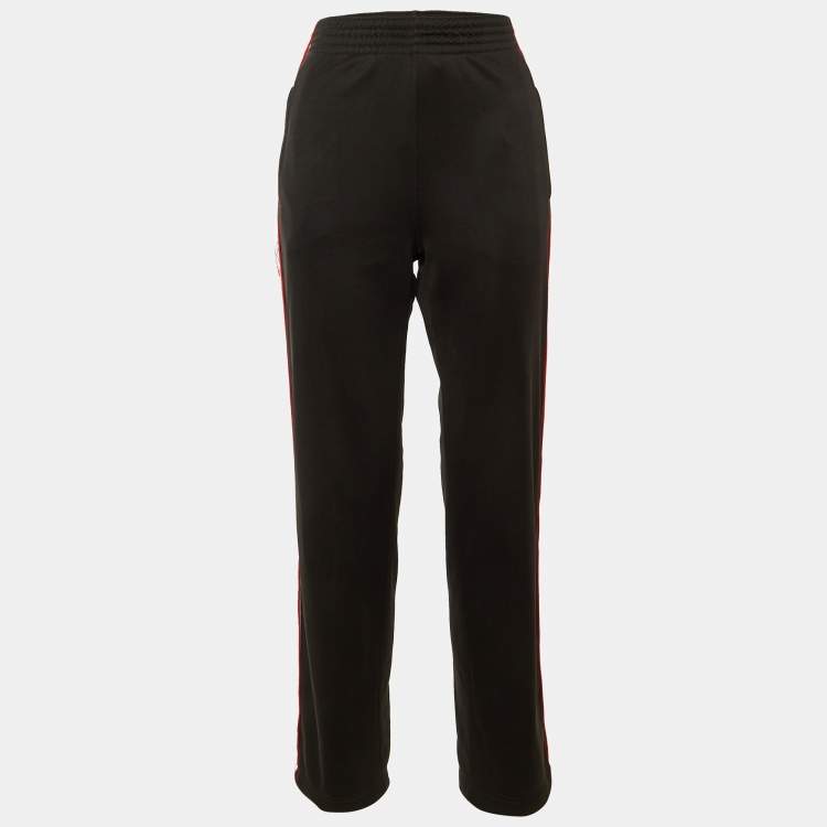 Pre Owned Givenchy Black Jersey Logo Tape Track Pants S