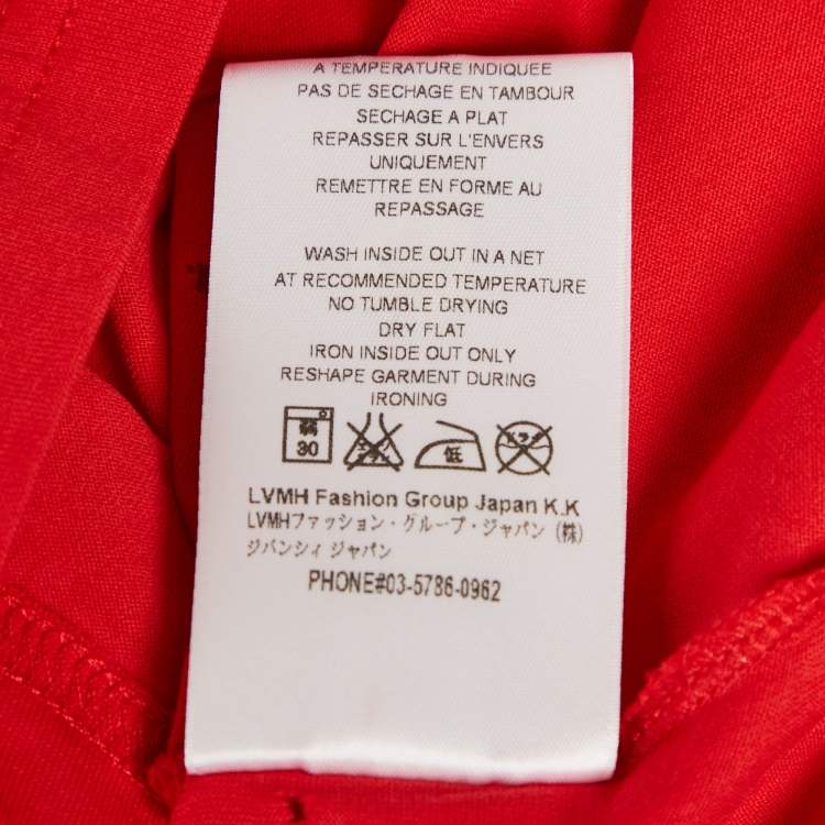 Pre Owned Givenchy Red Distressed Cotton Half Sleeve T-Shirt M