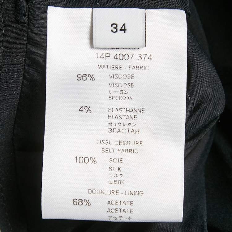 مملوكة مسبقًا Givenchy Black Print Crepe Midi Skirt S