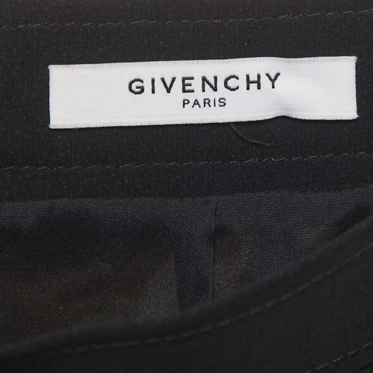 مملوكة مسبقًا Givenchy Black Print Crepe Midi Skirt S