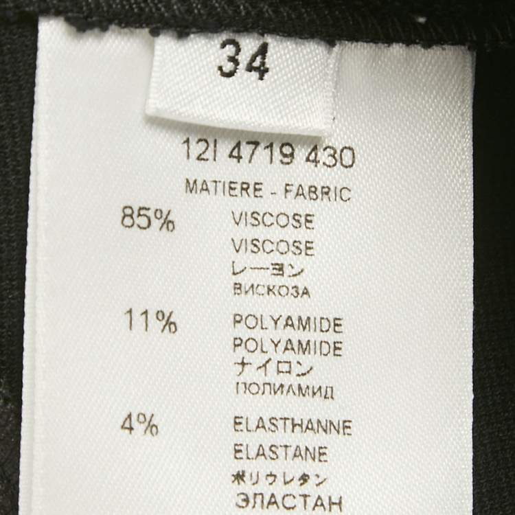 Pre Owned Givenchy Black Knit Flared Mini Skirt S