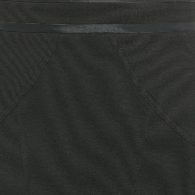 Pre Owned Givenchy Black Knit Flared Mini Skirt S