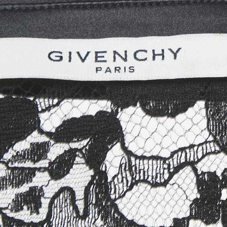 Pre Owned Givenchy Black Lace and Satin Sheer Jacket M