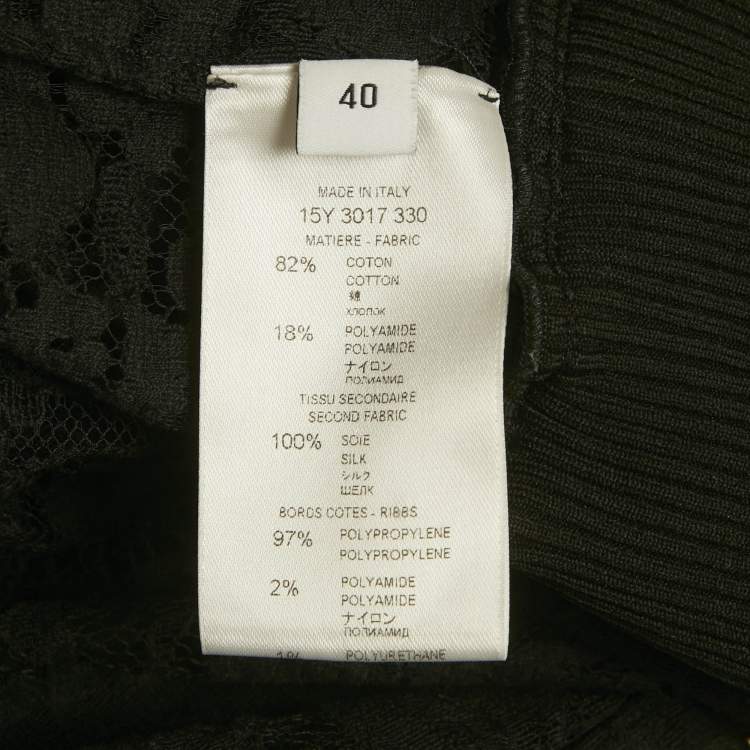 Pre Owned Givenchy Black Lace and Satin Sheer Jacket M