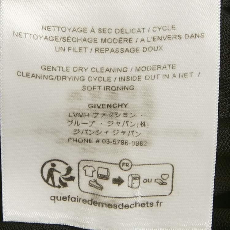 Pre Owned Givenchy Black Stretch Crepe Ruched Mini Dress S