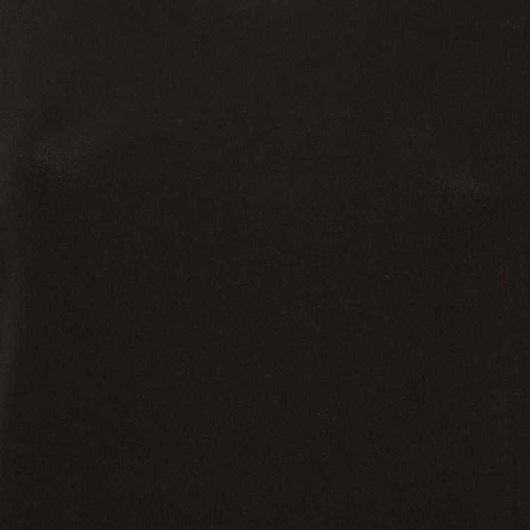 Pre Owned Givenchy Black Crepe Cold Shoulder Tunic L