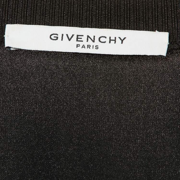Pre Owned Givenchy Black Crepe Cold Shoulder Tunic L