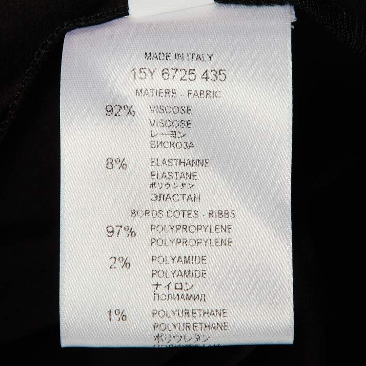 Pre Owned Givenchy Black Crepe Cold Shoulder Tunic L