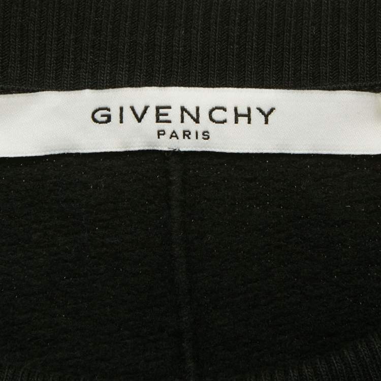 Pre Owned Givenchy Black Love Print Cotton Sweatshirt S