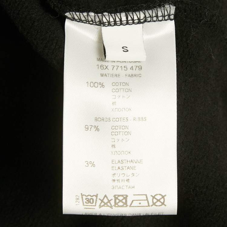 Pre Owned Givenchy Black Love Print Cotton Sweatshirt S