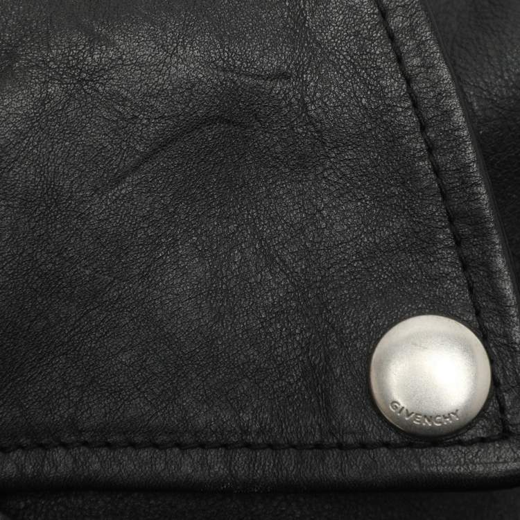 Pre Owned Givenchy Black Leather Biker Jacket XL