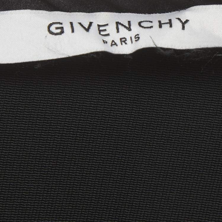 Pre Owned Givenchy Black Stretch Knit Flounce Mini Dress M