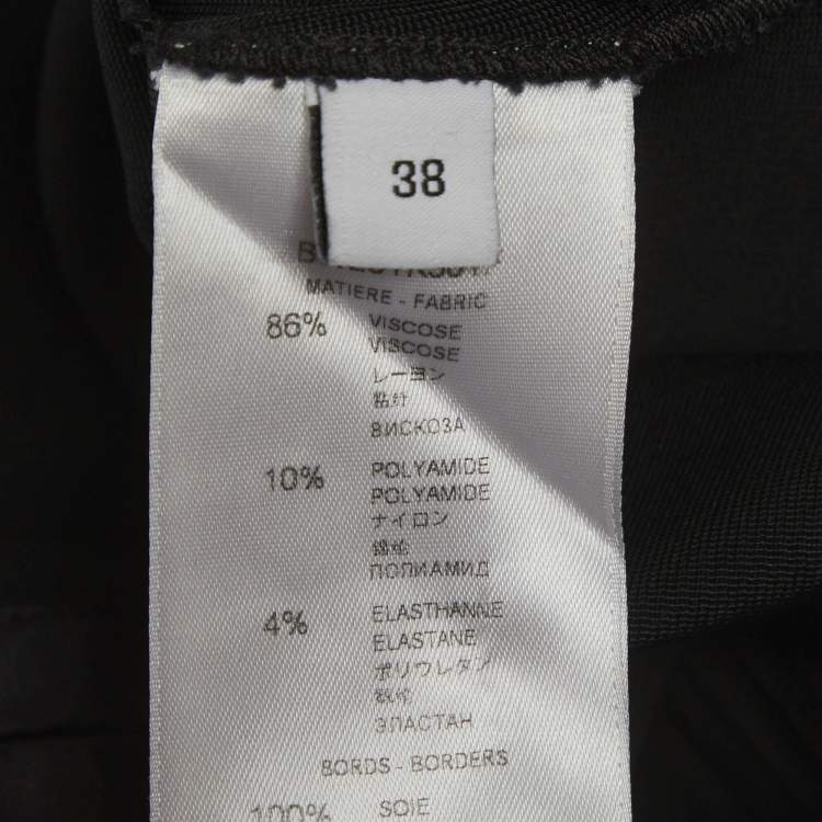 Pre Owned Givenchy Black Stretch Knit Flounce Mini Dress M