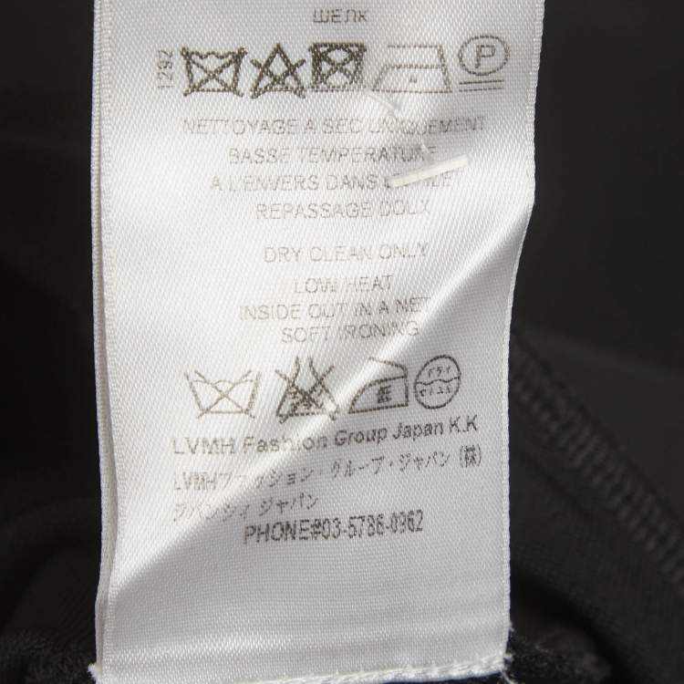 Pre Owned Givenchy Black Stretch Knit Flounce Mini Dress M