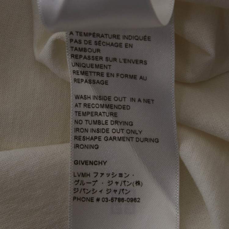 Pre Owned Givenchy White Logo Print Cotton Short Sleeve T-Shirt XS