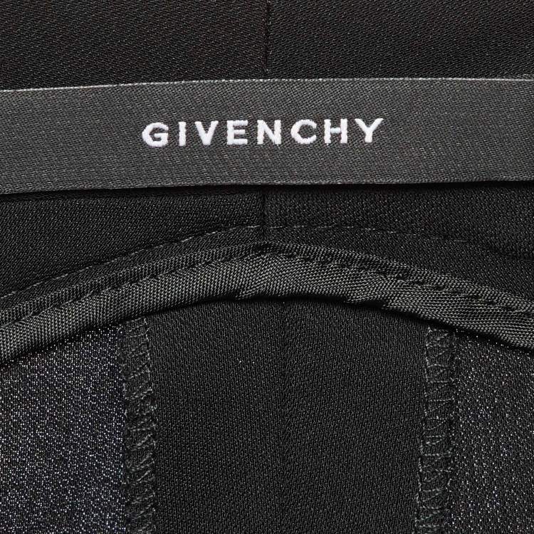Pre Owned Givenchy Black Crepe Eyelet Detail Trousers M